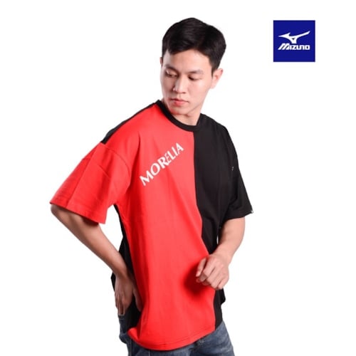 MIZUNO ÁO THỂ THAO T-SHIRT NAM DUO TONE OVERSIZED ĐEN